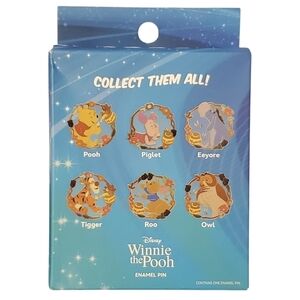 Disney Winnie the Pooh Character Wreaths Blind Box Enamel Mystery Pin